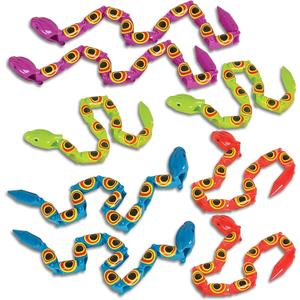 ArtCreativity 15 Inches Snake Toy, Wacky Wiggly Jointed Snake Toys - Set of 12, Long Plastic Wiggle Snakes for Kids - Novelty Snake Fidget Toy for Kids Gift Idea for Boys and Girls