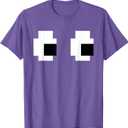 Retro Arcade Game Ghost 80s 8 bit Halloween Group Costume T-Shirt. Size Large