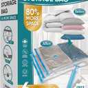 MattEasy Space Saver Vacuum Storage Bags, 6 Pack Jumbo Space Saver Bags with Pump, Storage Vacuum Sealed Bags for Clothes, Comforters, Blankets, Bedding (Jumbo)