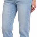 BLENCOT Women Maternity Jeans Elastic Waist Pregnancy Pants Work Straight Leg Ankle Jean Pockets (XX-Large, Beau Blue)