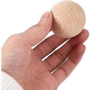 Kisangel Beech Croquet Balls Replacement Set of 5 1.96 Inch Unfinished Wooden Balls for Outdoor Lawn Games and Backyard Bocce Multipurpose Durable Wood Spheres for Crafting and Painting