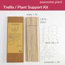 Trellis System (20 PCS) Plant Support Stakes Kit, 7.87 Inches Plant Stakes for Indoor Hydroponic Growing System, Compatible with Aerogarden Harvest XL Bounty and iDOO Indoor Garden
