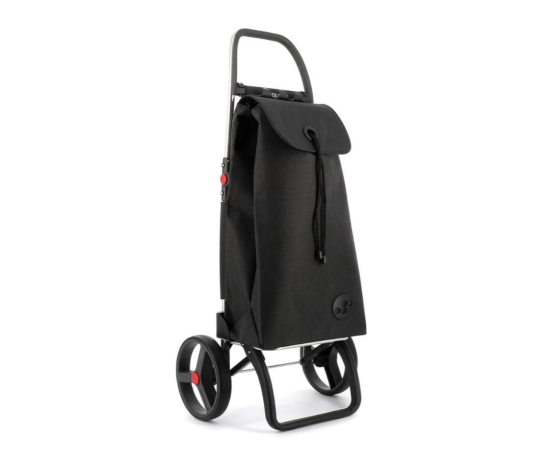Foldable Grocery Shopping Cart with Wheels | Collapsible Personal Folding Cart for Groceries | Durable & Portable | Black