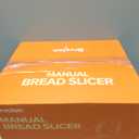 Manual Bread Slicer for Homemade Bread,Even Slicing Thickness-Adjustable Slices,Sourdough Slicer with Scale Lines&SuperStrong SuctionCup Fixation (Cream-Guide) (White)