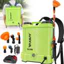 Battery Powered Backpack Sprayer 3.2 Gallon, VAXMAY 80 PSI Electric Graden Sprayer Works with Makita 18V Battery, Weed Lawn Sprayer with Telescopic Wand, 5 Nozzles, 2.0 Ah Battery & Charger Included