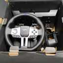 PXN V9 GEN2 Gaming Steering Wheel for PC, Xbox & PS4-270/900 USB Sim Racing Wheel with Hall 3-Pedal Set, H-Pattern Shifter, Dual Paddles, Vibration Feedback, Pedal-Responsive RGB & App Support