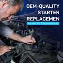 Ford Starter Replacement New for 99-13 Expedition F-150 F-250 F-350 F-450 F-550 Super-Duty, 99-13 Lincoln Navigator, 00-05 Excursion, 05-10 Mustang, V8 V10 4.6 5.0 5.4 6.2 6.8L, 6646N