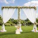 10x20ft Adjustable Pipe and Drape Backdrop Stand – Heavy Duty Metal Square Curtain Frame for Wedding, Party, Stage & Photo Studio – Portable Photography Background Support for Flowers, Balloons, Tulle