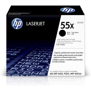 HP 55X Black High-yield Toner Cartridge for HP Printers | Works with Printer Series: LaserJet Enterprise 500 MFP M525, P3015, LaserJet Pro MFP M521 | CE255X HP 55X Black High-yield Toner Cartridge for HP Printers | Works with Printer Series: LaserJet Enterprise 500 MFP M525, P3015, LaserJet Pro MFP M521 | CE255X