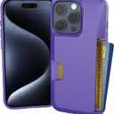 Smartish iPhone 15 Pro Wallet Case - Wallet Slayer Vol. 1 [Slim + Protective] Credit Card Holder - Drop Tested Hidden Card Slot Cover Compatible with Apple iPhone 15 Pro - You're Just Jelly