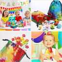 24 Pcs Tie Dye Party Favor Bags Drawstring Birthday Gift Bag Candy Goodie Treat Bag Colorful Snacks Bag, Polyester Wrap Bags for Retro Tye dye Beach Party Decor School Supplies (9.8 x 7.1 Inch)