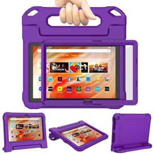 Kids-Friendly 10.1 inch Tablet Case with Screen Protector Not Work for iPad Nokia 10.1 inch Tablets(Only 13/11th Gen, 2023/2021 Models) -DJ&RPPQ Shockproof Case with Handle Stand -Purple