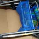 Rio Beach Wonder Wheeler Deluxe Utility, Lawn, and Beach Foldable Cart, Blue Print