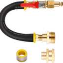 RV Winterizing kit & Sprinkler Blowout Adapter with shut off valve Air compressor Quick-Connect plug garden hose Water Blow Out Fitting for Winterize Sprinkler Systems, Camper,Motorhome