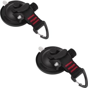 Heavy Duty Suction Cup Hooks, Car Camping Essentials Tie Down Suction Cups Anchor, Window Suction Cups with Hooks, Suction Cups for Glass, RV Van Car Awning, SUV Tent, Truck Camping, 2 Pcs