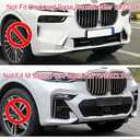 Front Bumper Lip Fits for BMW X7 G07 LCI M Sport 2023-2026 Only, 3Pcs Front Bumper Lip Body Kit Spoiler,ABS Plastic,Gloss Black