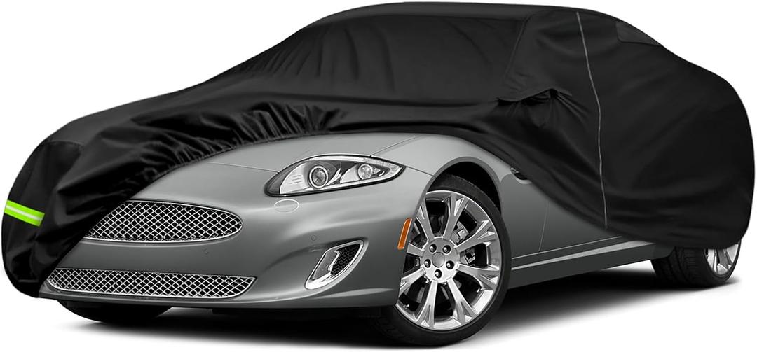 Waterproof Car Cover Compatible with 2006-2015 Jaguar XK/XKR Accessories, All Weather Classic Car Covers with Inner Cotton&Zipper Door for Snow Rain Protection