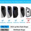 OLLEN Key Fob Cover with Ring, Fit for BMW 2023-2025~up New 5/7 Series 740i 760i X1 X2 X3 X5 X6 X7 XM IX IX3 I5 I7 ect, Full Protection Soft TPU Key Case, Purple and Silver