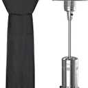 Medibot Patio Heater Covers with Zipper, Outdoor Waterproof Full Heater Cover Heavy Duty, Wind, Sunlight, Rain and Snow-Resistant for Any Season, Black(89'' Height x 35" Dome x 19" Base)