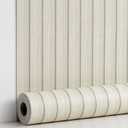 Haimin Wood Grain Slat Wall Panels Peel and Stick Faux Wood Thick Wallpaper 118"x15.75" Waterproof PET & IXPE Foam Paneling (Beige)
