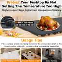 Warming Mat for Food, (XXXL 47"x15") Electric Food Warming Mat Tray, 450W Rapid Full Heating in 8s, 7 Adjustable Temp Settings & 1-8H Timer, Food Warmer Mat for Home, Buffets, Parties
