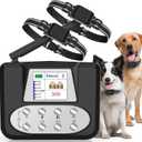 Wireless Dog Fence, Electric Fence for Dogs, Electric Dog Fence with LCD Screen, Adjustable Warning Strength, Range 50-999ft, Rechargeable Pet Containment System for Outdoor, Suitable for Most of Dog