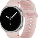 Sport Bands Compatible for Samsung Galaxy Watch 8/8 Classic Band,No Gap One Click Soft Silicone Replacement Strap for Galaxy Watch 8 40 44mm/8 Classic 46mm Men Women-6 Packs (Pink)