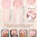 Silk Bonnet 100% Mulberry Hair Bonnet for Sleeping Women Hair Wrap with Elastic Band Sleep Night Cap (Pink)