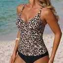 ZAFUL Women's High Waisted Bikini Set Ruched Tummy Control Swimsuits Twist Two Piece 2026 Metal Bathing Suit Large
