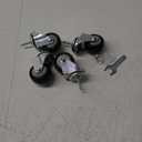 Finnhomy Stem Caster Wheels 2 Inch Heavy Duty Threaded Swivel Casters 1/4" - 20 x 1 Set of 4 for Wire Shelve Wheels P Anti-wear Smooth Casters, Black