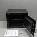 1.6 Cub Fire Proof Safe for Home Documents, Anti-Theft Digital Security Box with Electronic Keypad Lock and Spare Key, Small Safes for Home Use Fire and Water proof for Money Jewelry Valuables