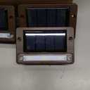 SOLPEX Solar Fence Lights, Solar Deck Lights Outdoor Waterproof Solar Powered for Step, Stair, Balcony,Front Porch,Garden, Walkway,Yard, Patio Decor, IP65 Waterproof (16 Pack, Warm White) 6 LEDs (Brown)