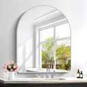 FORBATH Arched Bathroom Mirror 30x36 Inch, Arch Wall Mirror with Silver Aluminum Frame, Arched Mirror for Dresser, Fireplace,Entryway,Home Decor,Hanging or Leaning Against Wall