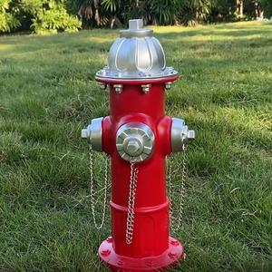 Dog Fire Hydrant Pee Post Statue with 4 Stakes, Fake Fire Hydrant for Dogs to Pee On Puppy Pee Post Training Tool Yard Garden Indoor Lawn Ornament Outdoor Statue (17.5 * 7.3 inch)