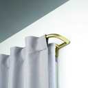 Umbra Twilight Double Curtain Rod Set  Wrap Around Design Ideal for Blackout or Room Darkening Panels, 88 to 144 Inches, Gold