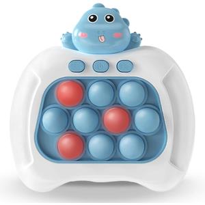 Fast Push Bubble Game for Kids & Adults, Version 2, Pop Light Up Quick Push Fidget Toy Handheld Game. Great for 8-12 Year Old Boys & Girls, Travel Toys for Children