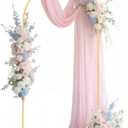 VEVOR Arch Backdrop Stand, 6.6 x 3.3 ft, Stable Structure, Easy Assembly, 1 Set Gold Metal Arch Backdrop Stand for Wedding, Birthday Party, Graduation, Holiday Celebration, and Ceremony Decoration