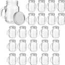 Juvale 24 Pack 4 oz Mason Jars with Lids, Mini Glass Jars with Metal Lids and Handles for Arts and Crafts, DIY Projects