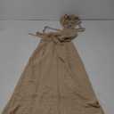 Women Sexy V Neck Bodycon Sweater Dress Knitted Halter Backless Hollow Out Waist Maxi Dress Party Club Long Dresses (Small, Khaki)