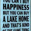 Vintage Lake Home Wall Sign  Metal Lake House Decor for Cabin, Porch, or Outdoor Retreat  Gift for Lake Lovers, 12x8 Inch