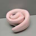 Car, 100% Pure Memory Foam Travel Pillow, Sleeping Essentials for Long Flight 360° Head Support Degree Comfort and Breathability Pink