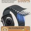 Patented Magnetic Link Sport Band Compatible with Apple Watch Bands Men 44mm 45mm 46mm 49mm 42mm 41mm 40mm 38mm Women, Nylon Sport Loop Strap for iWatch Ultra 3 2 1 SE Series 11 10 9 8 7 6 5 4 3 2 1
