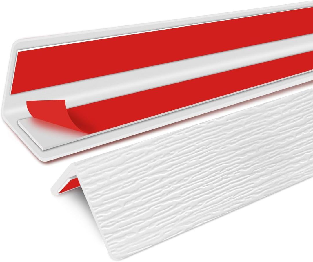 Wall Corner Protector,1-5/8 W X 31 L,Walls Corner Prevent Scratching Guard,Self Adhesive Corner Guards for Walls.PVC Double Side Back Glue Corner Wall Protector 2PCS
