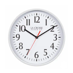 La Crosse Clock Company 8 Inch Basicis Analogy Wall Clock - White