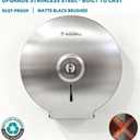 Commercial Jumbo Toilet Paper Dispenser: Wall Mount Stainless Steel 9 Inch Lockable Roll Toilet Paper Holder Bath Tissue Dispenser (Silver)