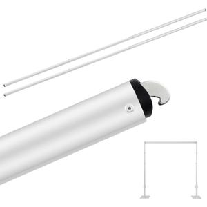 Zonon 2 Pcs 4-10ft Double Layer Adjustable Crossbar and Hangers for Use with Pipe and Drape Kit Pipe and Drape Crossbar for Backdrop Stand, Background Curtain and Wedding Decor