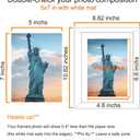 SESEAT 8x10 Picture Frame Set of 10, Display Pictures 5x7 with Mat or 8x10 Prints without Mat, Wall Mounting or Tabletop,Black