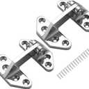 Heavy Duty Long Reach Hinge, Marine Boat Hatch Hinges 316 Stainless Steel, Sturdy Deck Cabinet Door Hinges with Screws (Pack of 2)