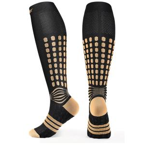 NEENCA Copper Compression Socks, Medical Knee-High Graduated Stockings, Ankle Support for Injury Recovery & Pain Relief, Women & Men Circulation, Swelling, Travel, Pregnancy, Flying—1 Pair, 20-30 mmHg, M