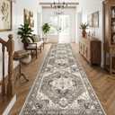 Washable 3x15 Hallway Runner Rug: Non-Slip Kitchen Rugs for Indoor Entryway Vintage Soft Thin Stain Resistant 15ft Long Carpet Home Decor Floor Mat for Bedroom Living Room(Beige,3x15)